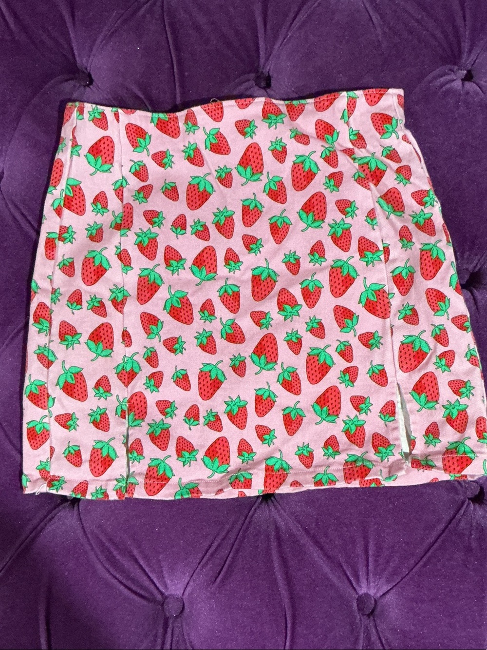 Sugar Thrillz strawberry Print Mini Skirt